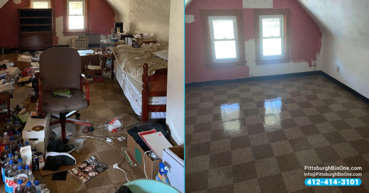 Hoarding cleanup - Before and after - Bio-One of Pittsburgh