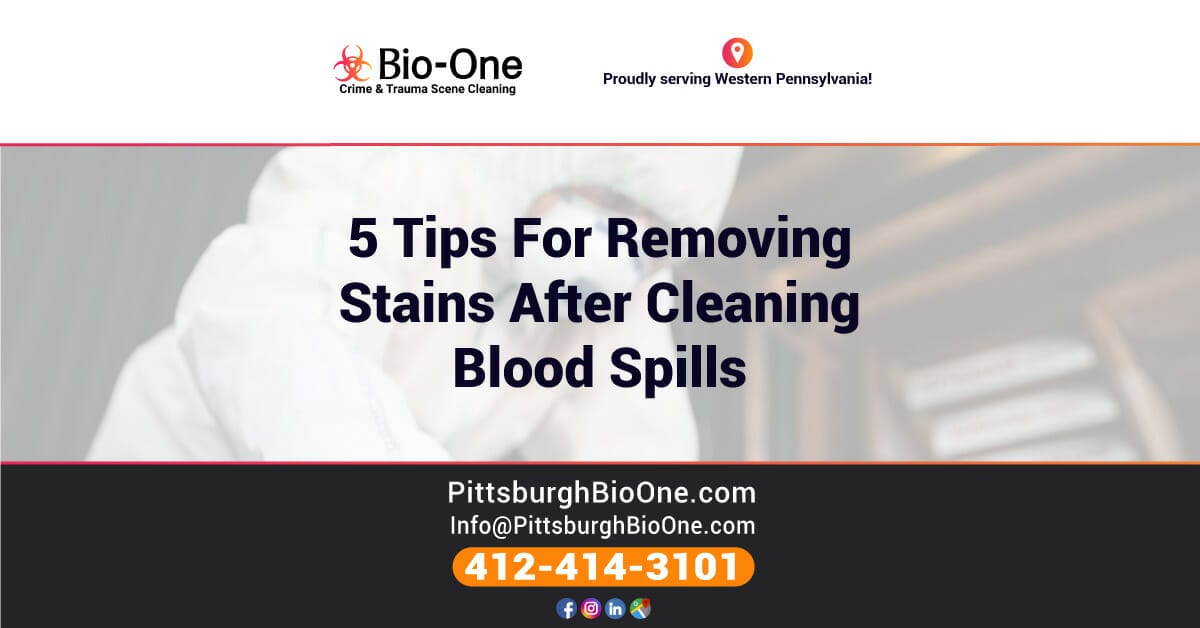 5 Tips For Removing Stains After Cleaning Blood Spills